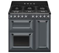 Smeg TR93GR 90cm Victoria Dual Fuel Range Cooker Slate- Grey