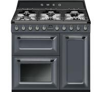 Smeg TR93GR Victoria Slate Grey 90cm Dual Fuel Range Cooker, A Rated A