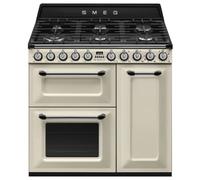 Smeg TR93P 90cm Victoria Dual Fuel Range Cooker - Cream