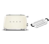 Smeg TSF01 2 Slice Toaster + TSBW01 Bun Warmer Bundle - Cream