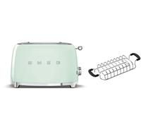 Smeg Tsf01, Tsbw01 2 Slice Toaster And Bun Warmer Set In Light Green Light Green