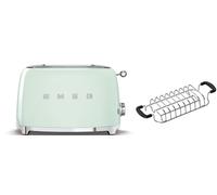 Smeg TSF01 2 Slice Toaster + TSBW01 Bun Warmer Bundle - Pastel Green
