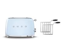 Smeg Tsf01, Tssr01 2 Slice Toaster With 2-Sandwich Racks Set In Pale Blue Pale Blue One Size