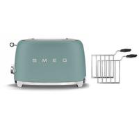 Smeg Tsf01 Matte 2 Slice Toaster With 2-Sandwich Racks In Green Green