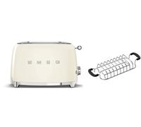 Smeg Tsf01, Tsbw01 2 Slice Toaster And Bun Warmer Set In Cream Cream One Size