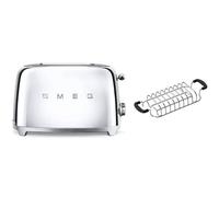 Smeg TSF01 2 Slice Toaster + TSBW01 Bun Warmer Bundle - Stainless Steel