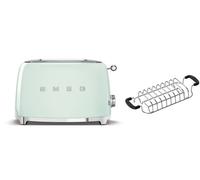 Smeg TSF01, TSBW01 2 Slice Toaster & Bun Warmer Set in Light Green