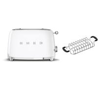 Smeg TSF01, TSBW01 2 Slice Toaster & Bun Warmer Set in White
