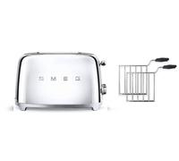 Smeg TSF01 2 Slice Toaster + TSSR01 2-Sandwich Racks Bundle - Stainless Steel