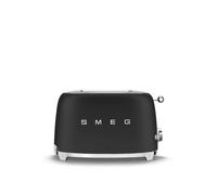 Smeg Tsf01Blmuk 2 Slice Toaster 950W Retro Style Stainless Steel In Matte Black Black A