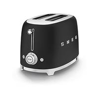 Smeg TSF01BLMUK 2 Slice Toaster, Extra Wide Slots, 3 Pre-Set Options, 950W, Matte Black