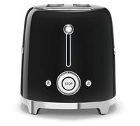 Smeg TSF01BLUK 50's Style 2-Slot Gloss Black Toaster