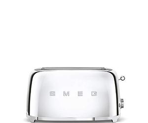 Smeg TSF02SSUK 4 Slice Toaster, Long Extra Wide Slots, 3 Pre Set Options, Polished Stainless Steel