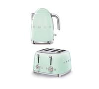 Smeg TSF03, KLF03 4-Slice Toaster & Kettle Set in Light Green