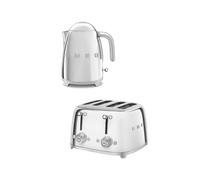 Smeg Tsf03, Klf03 4-Slice Toaster & Kettle Set In Silver Silver
