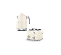 Smeg Tsf03, Klf04 4-Slice Toaster & 1.7L Variable Temperature Kettle Set In Cream Cream One Size
