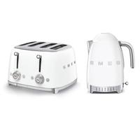 Smeg Tsf03, Klf04 4-Slice Toaster & 1.7L Variable Temperature Kettle Set In White White One Size