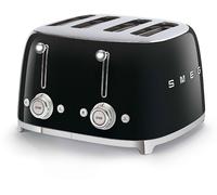 Smeg TSF03BLUK Toaster, 4 Slice, Black