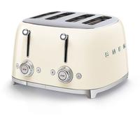 Smeg TSF03CRUK Toaster, 4 Slice, Cream