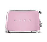 Smeg TSF03PKUK 4 Slice Toaster, Extra Wide Slots, 3 pre set programmes, Pink
