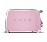 Smeg TSF03PKUK Toaster, 4 Slice, Pink