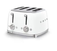 Smeg TSF03WHUK 4-Slice Retro White Toaster Stylish Fast Toasting