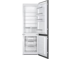 Smeg UKC8173N1E 178cm 70/30 Integrated No Frost Fridge Freezer with Sliding Door Hinge - White White