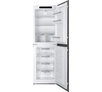 Smeg UKC8174NE 177cm 50/50 Integrated Fridge Freezer with Sliding Door Hinge - White - E Rated, White