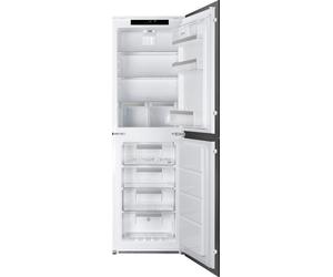 Smeg UKC8174NE 177cm 50/50 Integrated Fridge Freezer with Sliding Door Hinge - White - E Rated, White