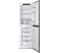 Smeg UKC8174NE 177cm High 50/50 Integrated Fridge Freezer with Sliding Door Fixing Kit - White - E Rated, White