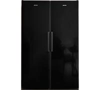 Smeg UKFS18EV2HB & UKFF18EN2HB Black Freestanding Side-by-Side Fridge-Freezer