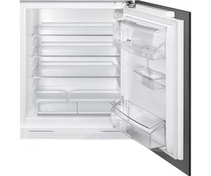 Smeg UKU8L080DE Built-Under Integrated Larder Fridge 134L, Fixed Door-on-Door Hinge, Reversible Door, LED Light, 38dB Quiet Operation White