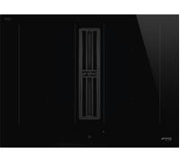 Smeg Universal HOBD472D2 Induction Extractor Hob - Black - For Ducted/Recirculating Ventilation, Black
