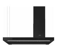 Smeg Universal KLTI12L4MB 120cm Island Cooker Hood - Black, Black