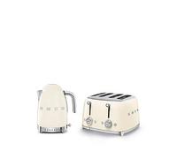 Smeg Smeg 50s Retro 1.7L Kettle + 4-Slice Toaster Cream Medium Cream