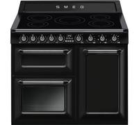 Smeg Victoria TR103IBL2 100cm Electric Range Cooker with Induction Hob - Black - A/B Rated, Black