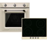 Smeg Victoria AOSF6905I Built In Electric Single Oven and Induction Hob Pack - Cream - A Rated, Cream