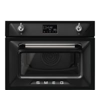 Smeg Victoria SO4902M1N Black Built-In Compact Combination Microwave Oven