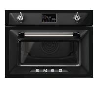 Smeg Victoria SO4902M1N Built In Electric Single Oven with Microwave Function - Black