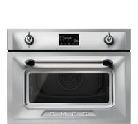 Smeg Victoria SO4902M1X Stainless Steel Built-In Compact Combination Microwave Oven