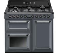 Smeg Victoria TR103GR 100cm Wide Grey Dual Fuel Freestanding Range Cooker