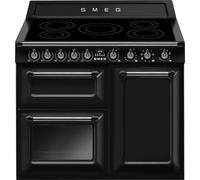 Smeg Victoria TR103IBL2 100cm Electric Range Cooker with Induction Hob - Black - A/B Rated, Black