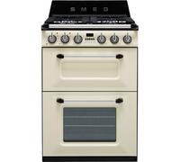 Smeg Victoria TR62P 60cm Wide Double Oven Dual Fuel Cooker - Cream - A/A Rated