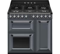 Smeg Victoria TR93GR 90cm Wide Slate Grey Dual Fuel Freestanding Range Cooker