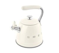Smeg Wkf01, Tsf01 Whistling Stovetop Kettle & 2-Slice Toaster Set In White White