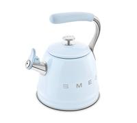 Smeg WKF01 Whistling Stovetop Kettle & TSF03 4-Slice Toaster Bundle - Pale Blue