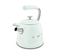 Smeg WKF01 Whistling Stovetop Kettle & TSF03 4-Slice Toaster Bundle - White