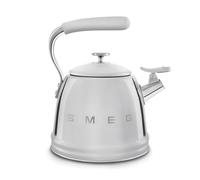 Smeg Wkf01Ss Whistling Kettle, 2.3 Litres With Steam Whistle, Cool Touch Handle And Practical Spout, Stainless Steel In Metallics Metallics A