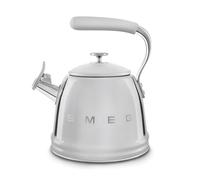 Smeg Wkf01Ss Whistling Kettle, 2.3 Litres With Steam Whistle, Cool Touch Handle And Practical Spout, Stainless Steel In Metallics Metallics A