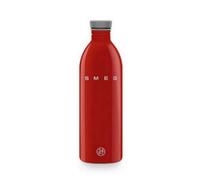 SMEG x 24Bottles Lightweight and Leakproof Urban Bottle, Stainless Steel, 50’s Style,1L, WBF02RD, Red